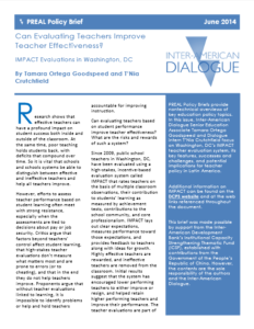 Evaluating Teachers for Effectiveness - Cover