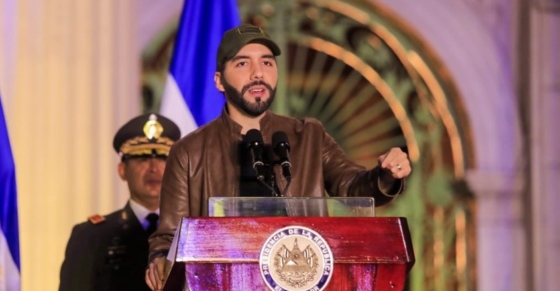 Salvadoran President Nayib Bukele this month sent troops into the country’s Legislative Assembly as lawmakers were considering his request for a loan to fight gangs. // File Photo: Salvadoran Government.