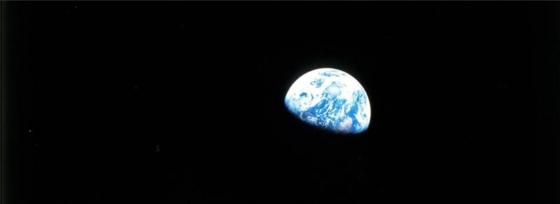 Image of Earth in outer space, taken by NASA.