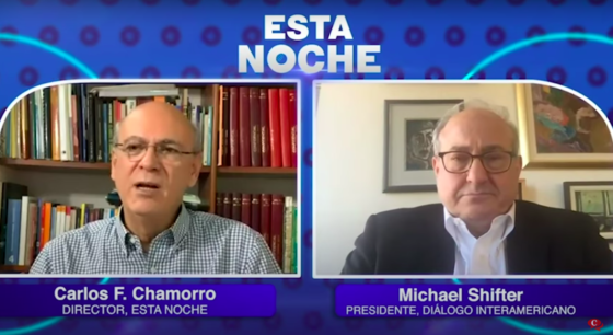 Carlos F. Chamorro entrevistando a Michael Shifter