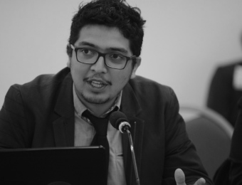 Profile image of Pedro Vaca in black and white, special rapporteur for freedom of expression at the IACHR