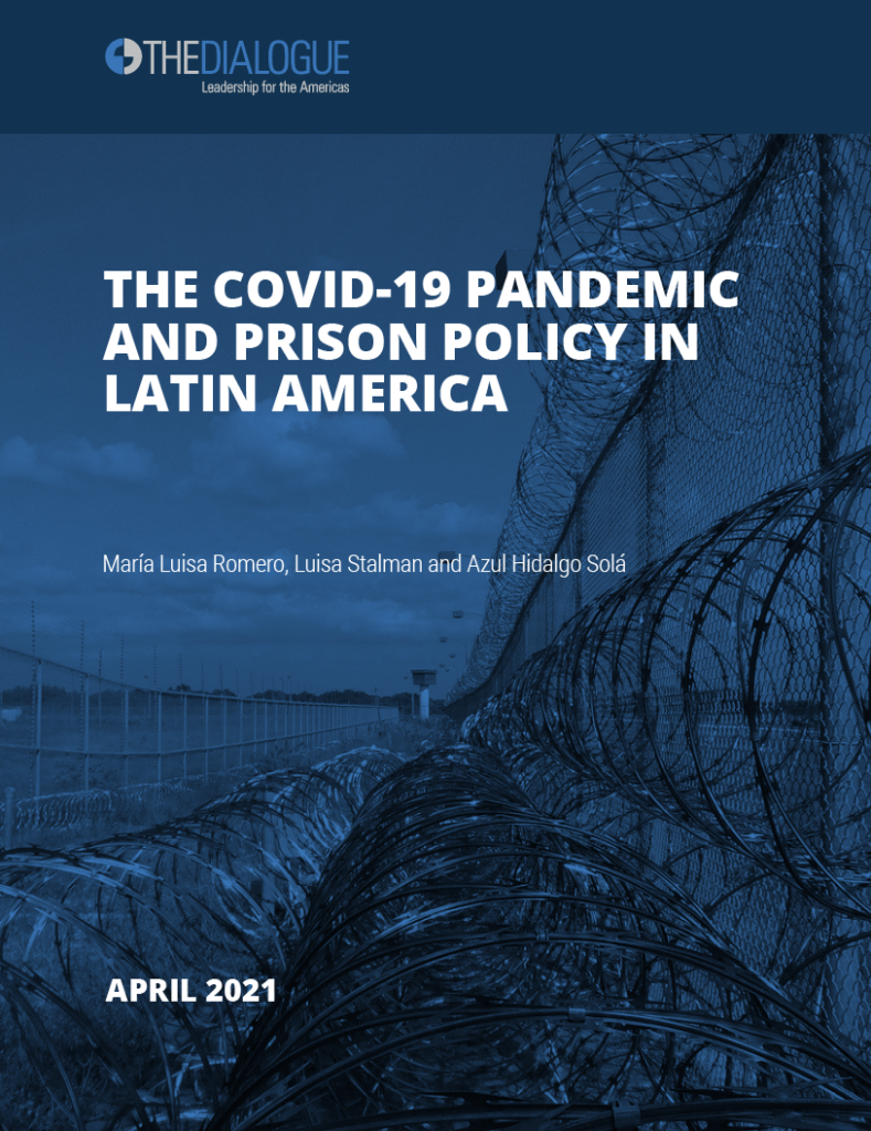 Report cover for the report "The Covid-19 Pandemic and Prison Policy in Latin America"