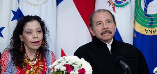 Nicaraguan Vice President Rosario Murillo and President Daniel Ortega
