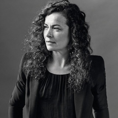 Almudena Bernabeu profile image in black and white