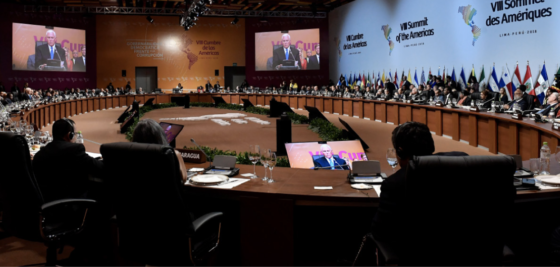 The next Summit of the Americas will be held in Los Angeles in June. The opening session of Qthe last summit, in Peru in 2018, is pictured. // File Photo: Peruvian Government.
