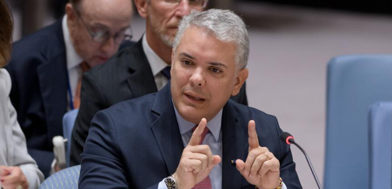 Colombian President Iván Duque on April 12 touted his government’s security achievements in a speech to the U.N. Security Council. // Photo: United Nations.