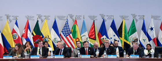Heads of state from across the Americas are to gather next month in Los Angeles for the Summit of the Americas. A meeting of the most recent summit, in Lima in 2018, is pictured. // File Photo: Peruvian Government