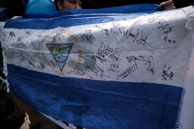 Flag showing Nicaraguan resistance