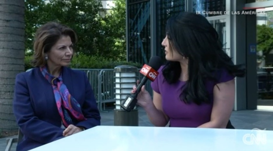 Laura Chinchilla entrevista con CNN en Español