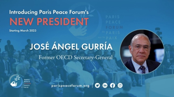 Paris Peace Forum announcement of Gurría's upcoming presidency