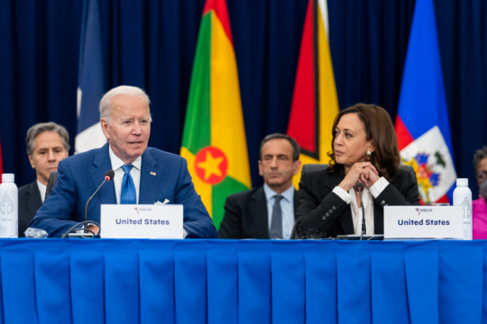 The administration of U.S. President Joe Biden and Vice President Kamala Haris launched the U.S.-Caribbean Partnership to Address the Climate Crisis 2030, or PACC 2030, at the Summit of the Americas, pictured above. // File Photo: @VP via Twitter.
