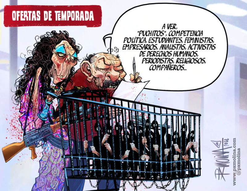 Caricatura Ortega-Murillo