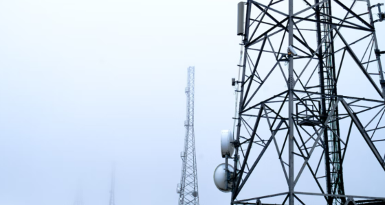 photo of telecommunications towers