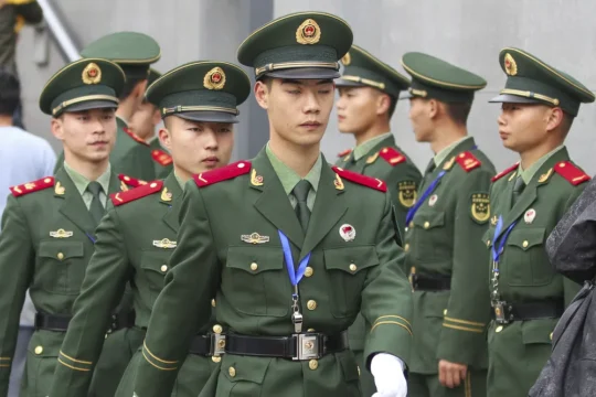Photo of Chinese military personnel