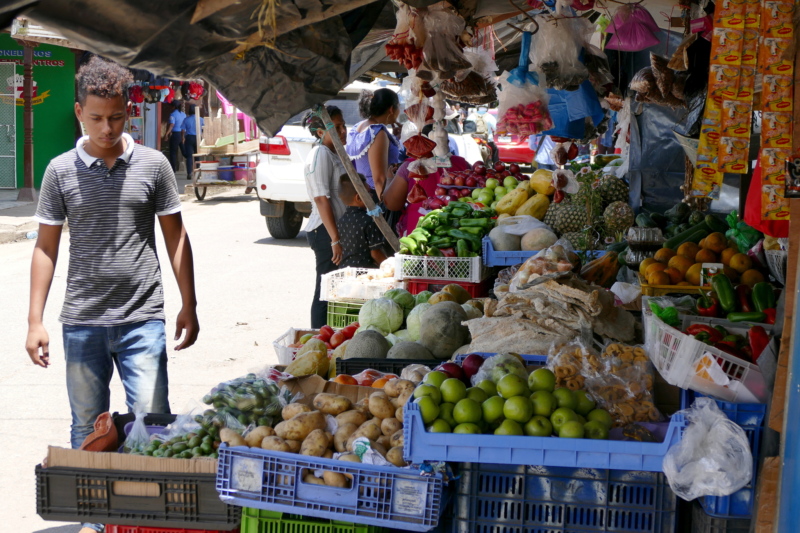 Photo of man in a market in Nicaragua