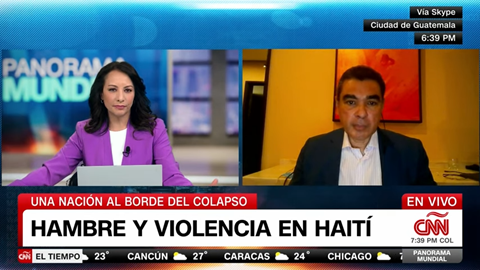 Foto de Manuel Orozco y Gabriela Frías en CNN en Español